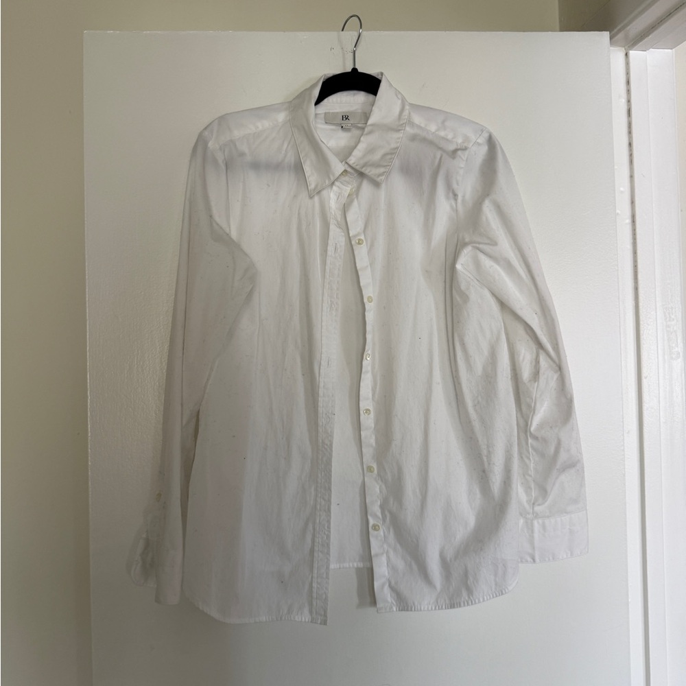 Banana Republic White Casual Button Down Shirt